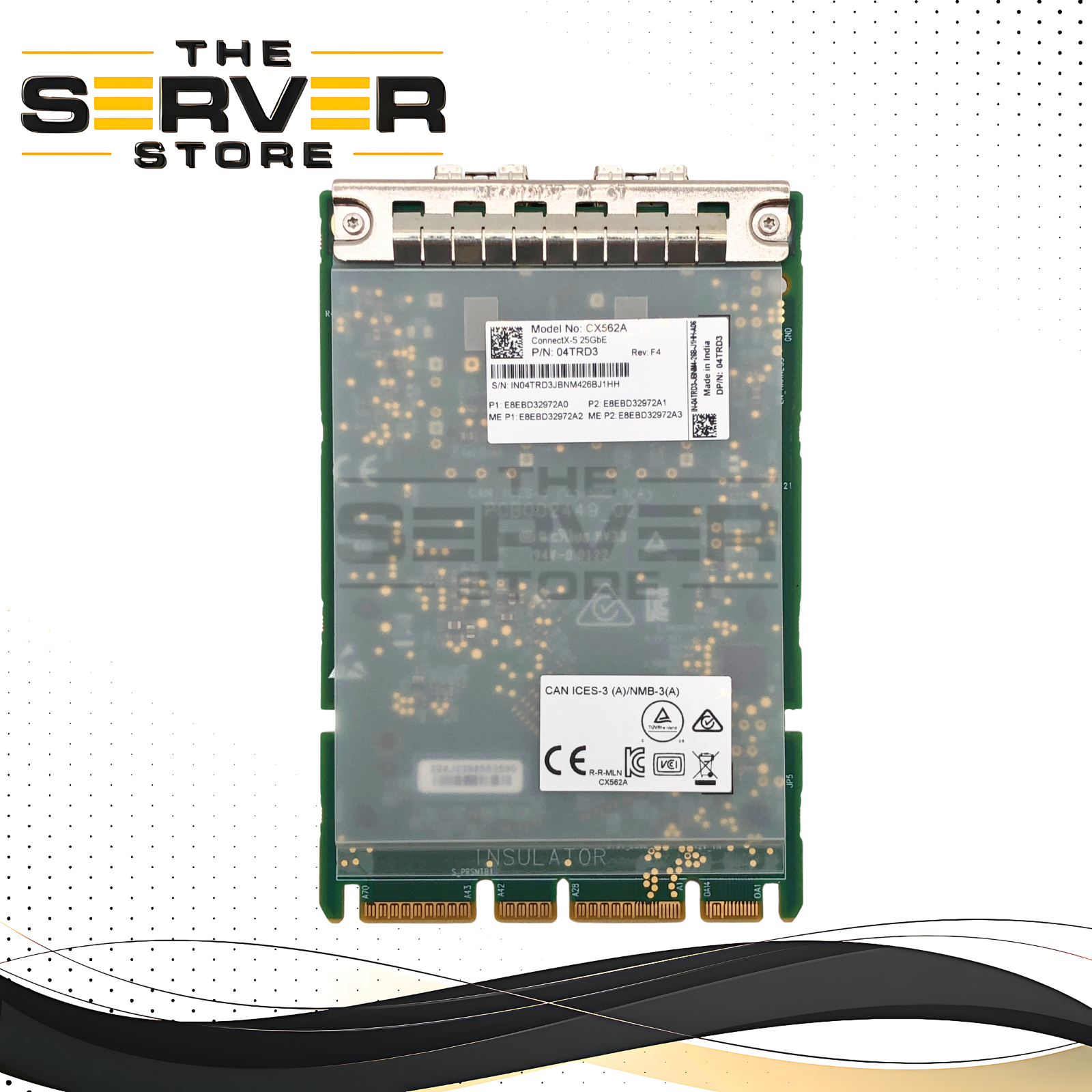 Dell Nvidia Mellanox ConnectX-5 EN CX562A Dual Port SFP28 25GbE OCP 3.0 PCIe 3.0 x16 Network Interface Card (NIC) 04TRD3 4TRD3