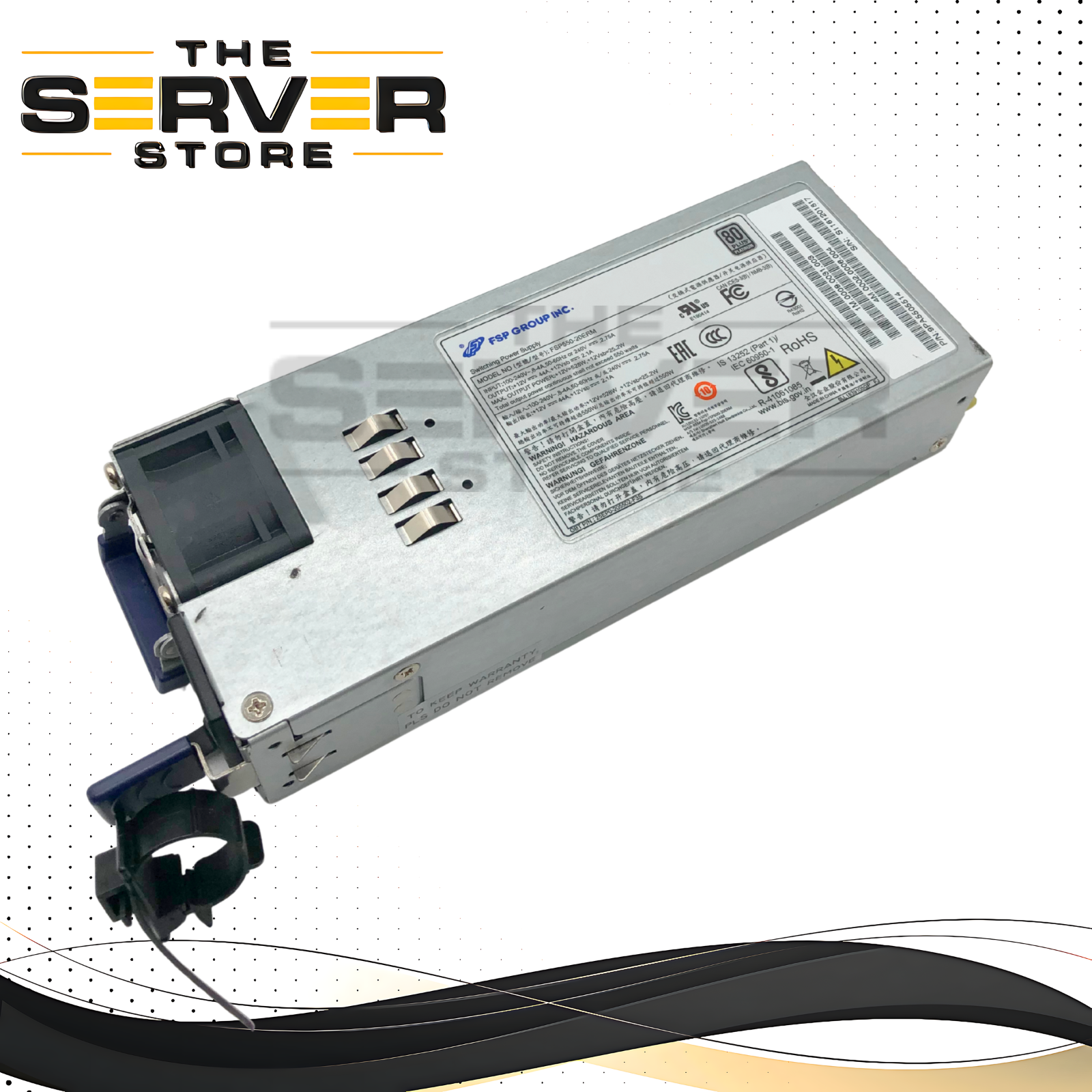 FSP Group 550W 80 Plus Platinum Power Supply Unit (PSU). P/N: FSP550-20ERM.