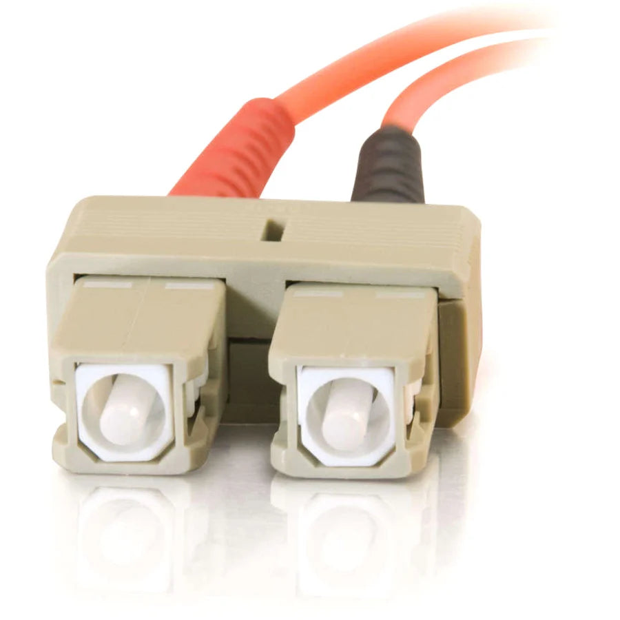 C2G-1m SC-SC 62.5/125 OM1 Duplex Multimode PVC Fiber Optic Cable - Orange