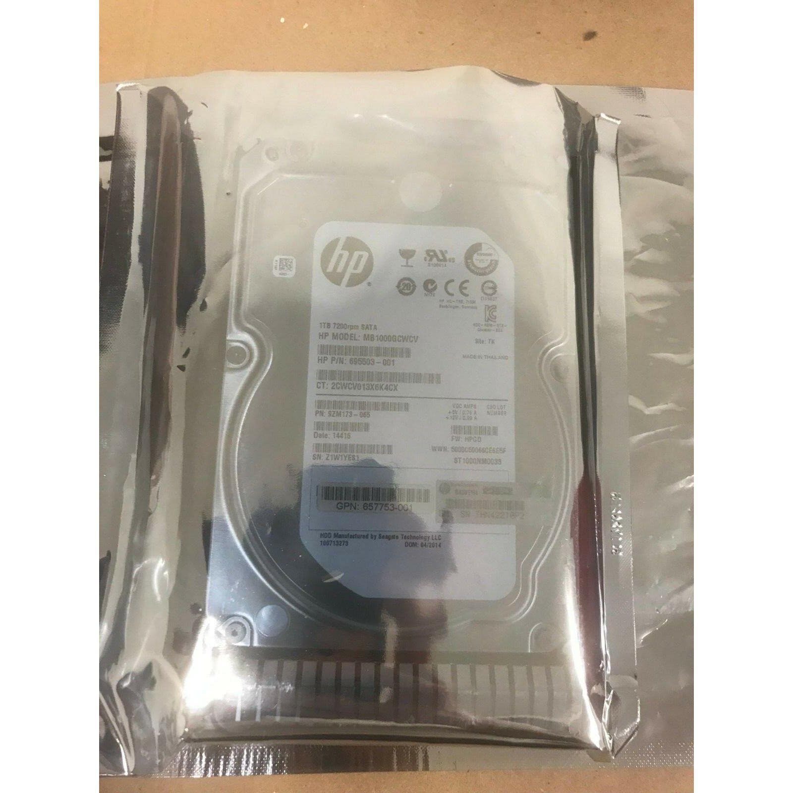 713970-001 HP 1TB 3.5" 7.2K 6GB SATA SC Hard Drive 695503-001 713970-001-FoxTI