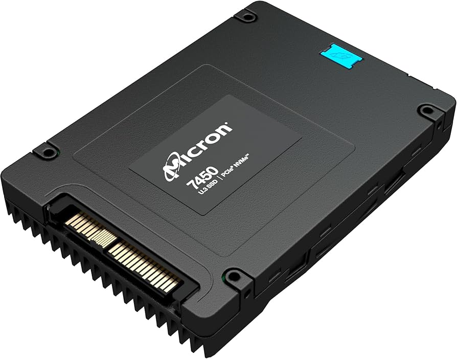 Micron 7450 PRO MTFDKCC15T3TFR 15.36TB 1 DWPD PCIe Gen 4.0 x4 8GB/s 3D TLC U.3 NVMe 2.5in Recertified