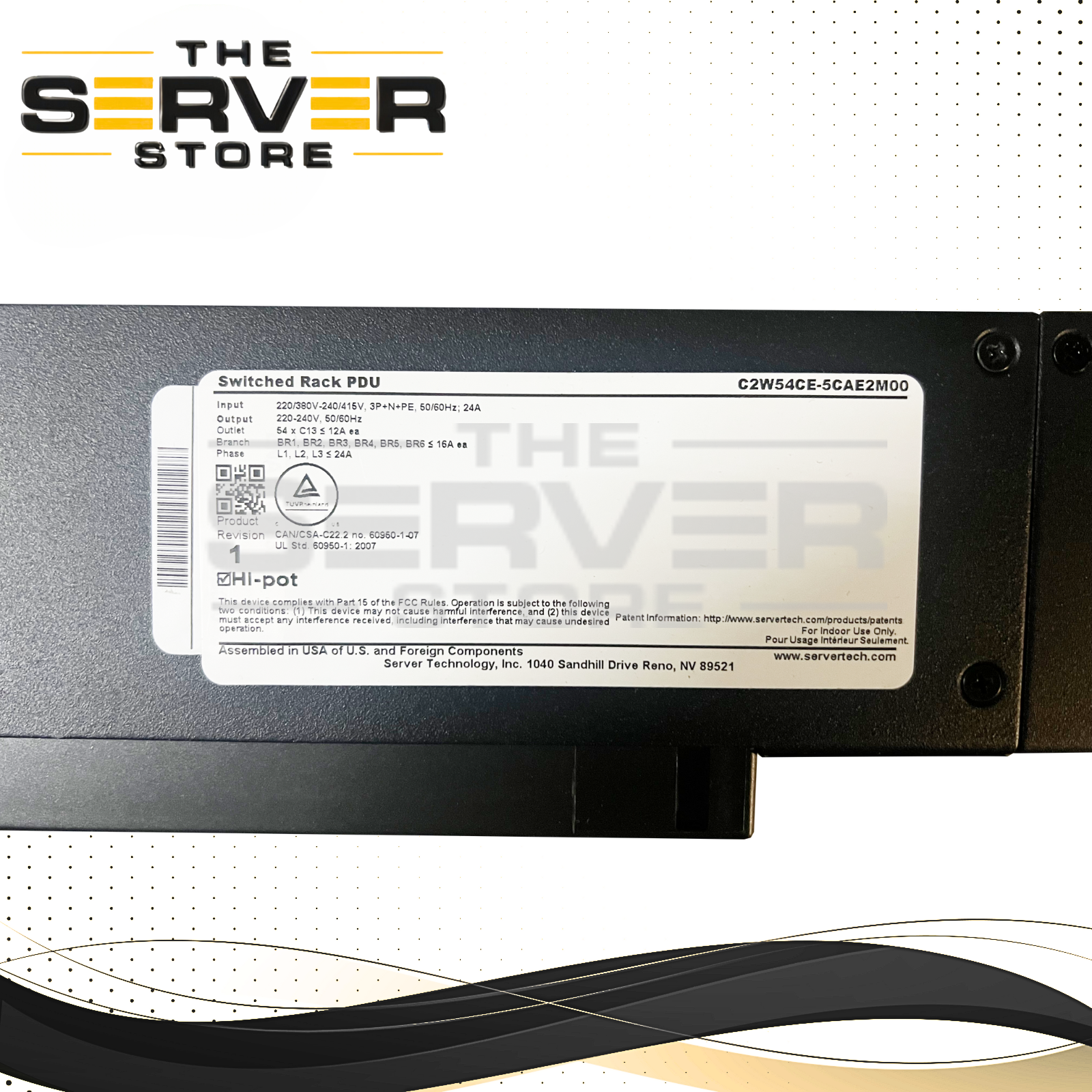Server Tech Rack PDU 220/380V-240/415V 24A 3P+N+PE 50/60Hz C2W54CE-5CAE2M00