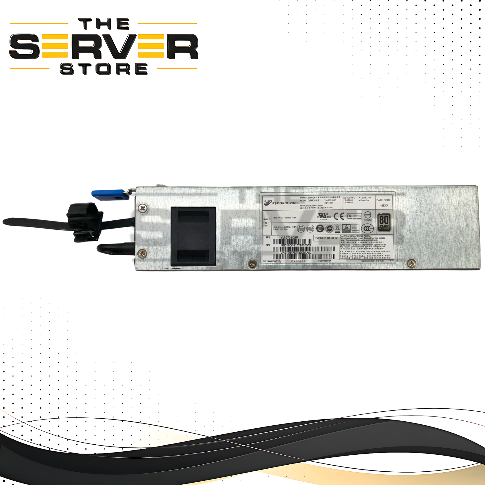 FSP Group Inc. 700W 80+ Gold Redundant Hot-Swap Server Power Supply YM-2701QBR