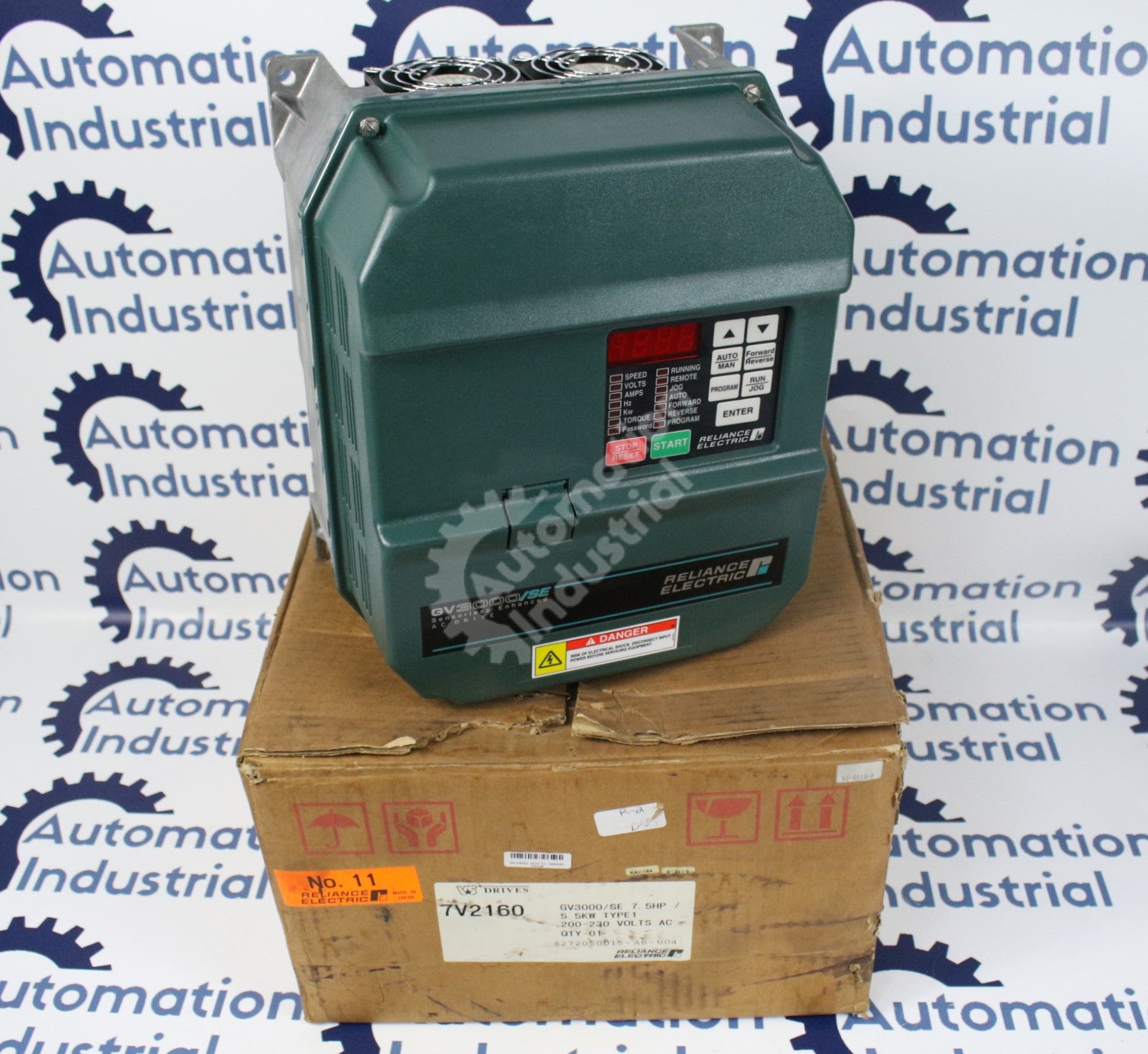 RELIANCE ELECTRIC 7V2160 7.5 HP GV3000 Drive New Surplus Factory Package
