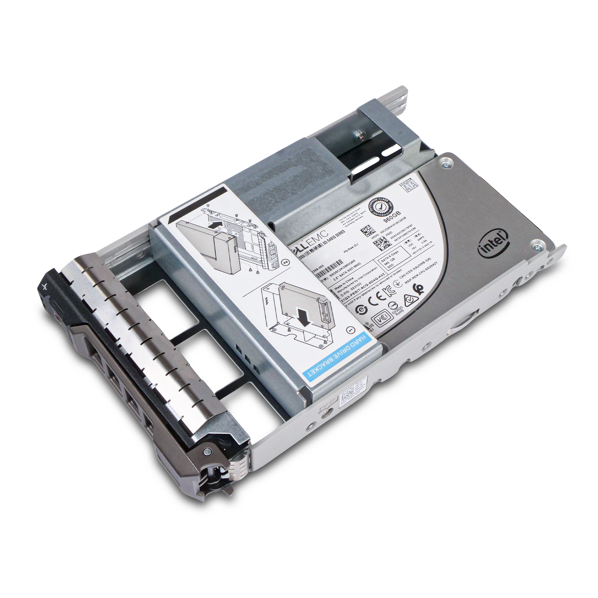 Dell G13 400-AINL 960GB 3 DWPD SATA 6Gb/s 3D TLC Mixed-Used Hybrid 3.5in Refurbished SSD
