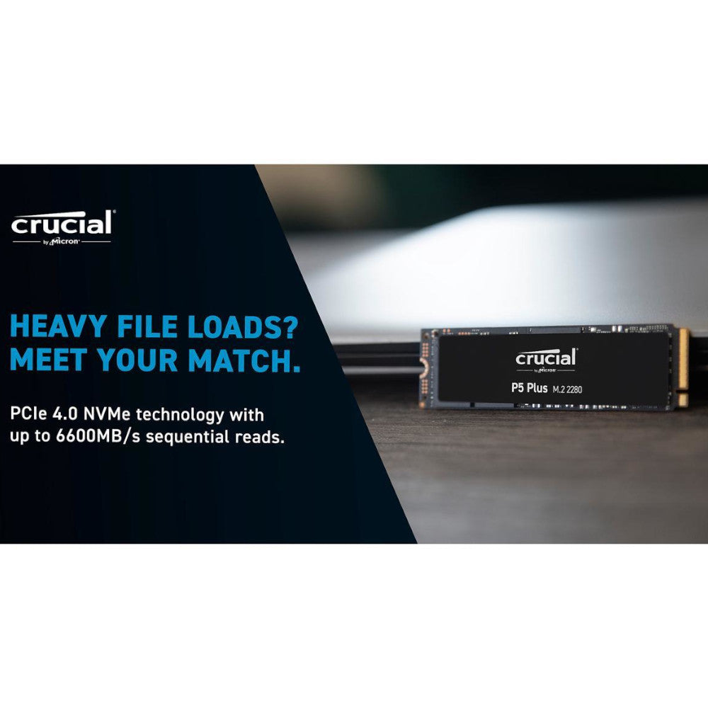 Crucial P5 Plus 2TB PCIe Gen 4.0 x4 NVMe M.2 2280 Recertified Solid State Drive - CT2000P5PSSD8