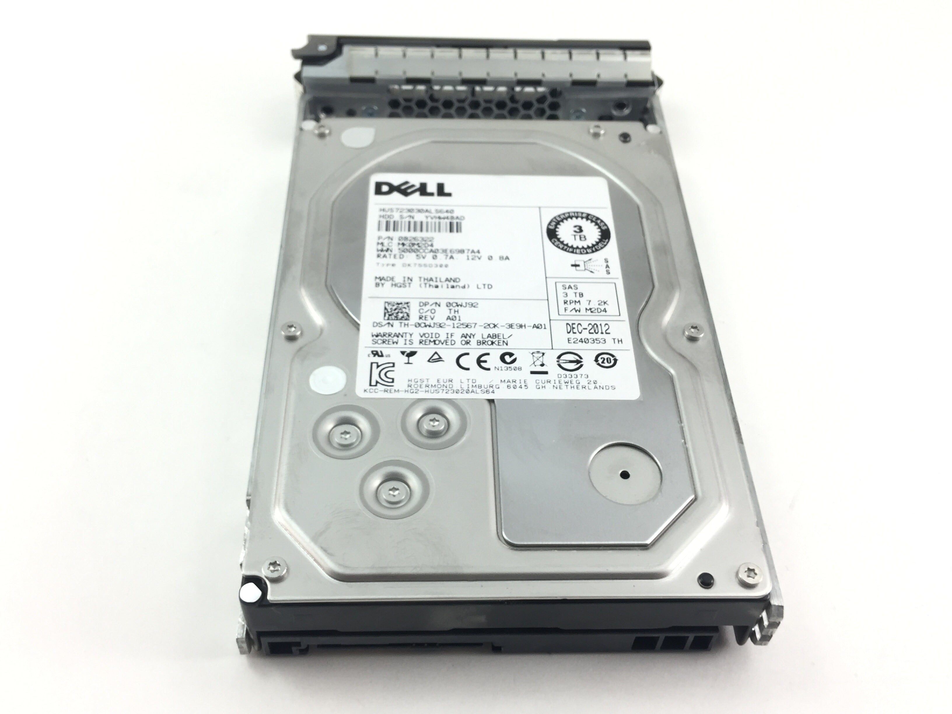 Dell 3Tb 7.2K SAS 3.5'' Hard Drive w/ Tray (0CWJ92)