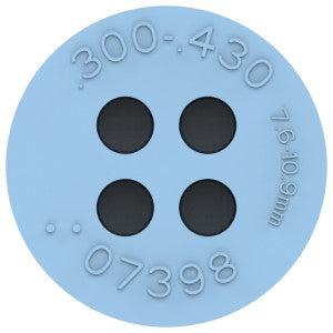 COYOTE Grommet Kits, 4-entry grommet, 0.30 in. to 0.43 in., 7.6 mm to 10.9 mm