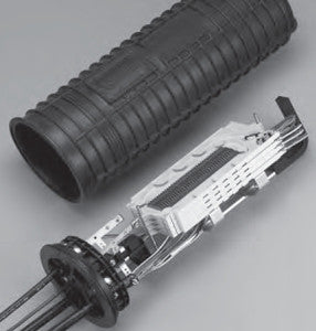 Dome (6.5" x 17") for Unitube cable, holds up to 4 trays/48 single fibers (use Runt/Pup trays)