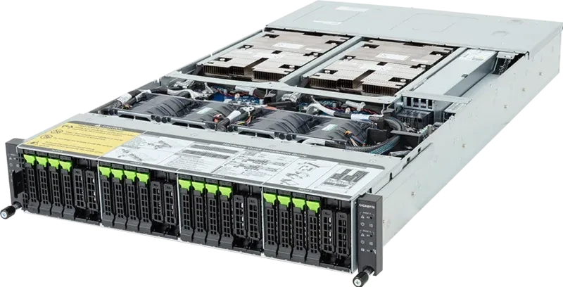 Gigabyte H263-V60-AAW1 NVIDIA Superchip 2U 4-Node 16-Bay Rack-Mountable Server