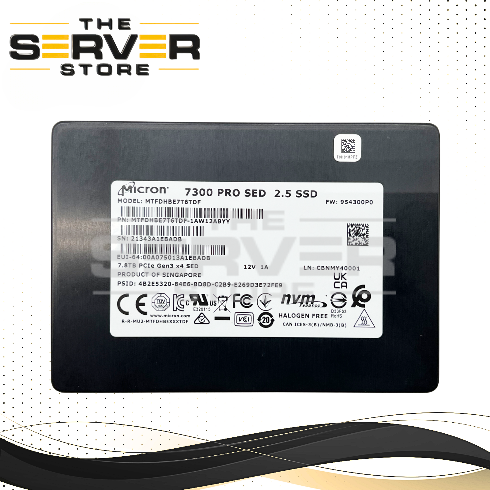 Micron 7.68TB NVMe U.2 MU PCIe G3 x4 SFF 2.5" SSD 7300 PRO Series MTFDHBE7T6TDF