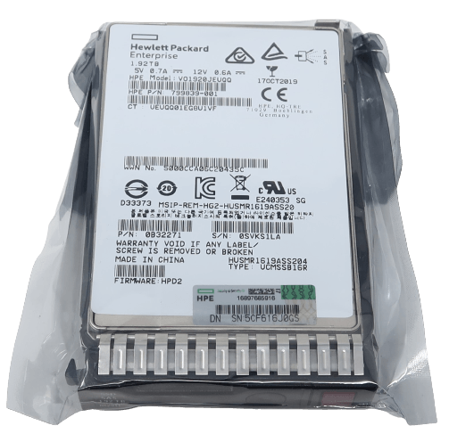 802911-001 802891-B21 HPE 1.92TB SAS 12G RI 2.5" SSD