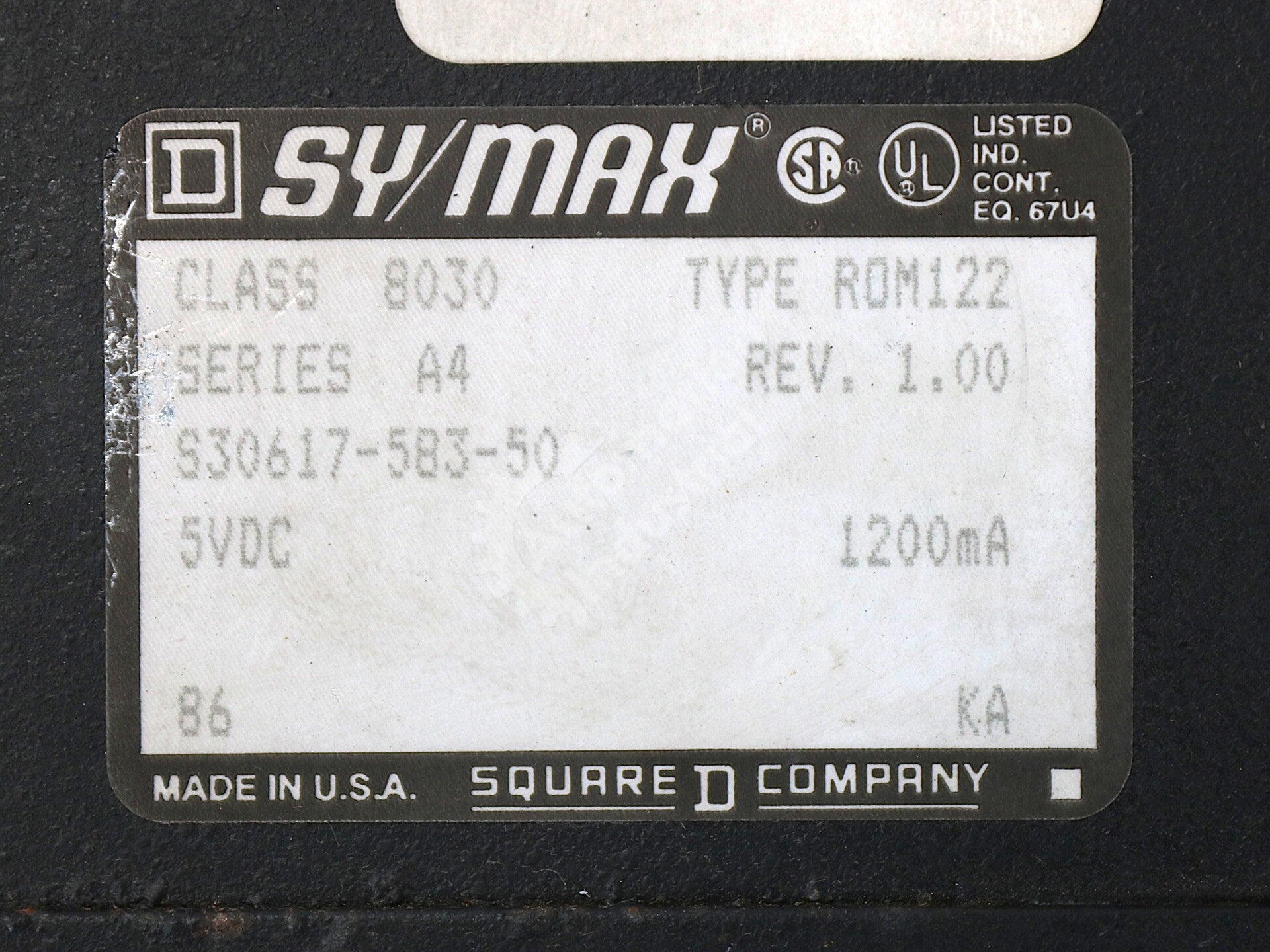 8030-ROM-122 By Square D ROM-122 4-Point Analog Output Module