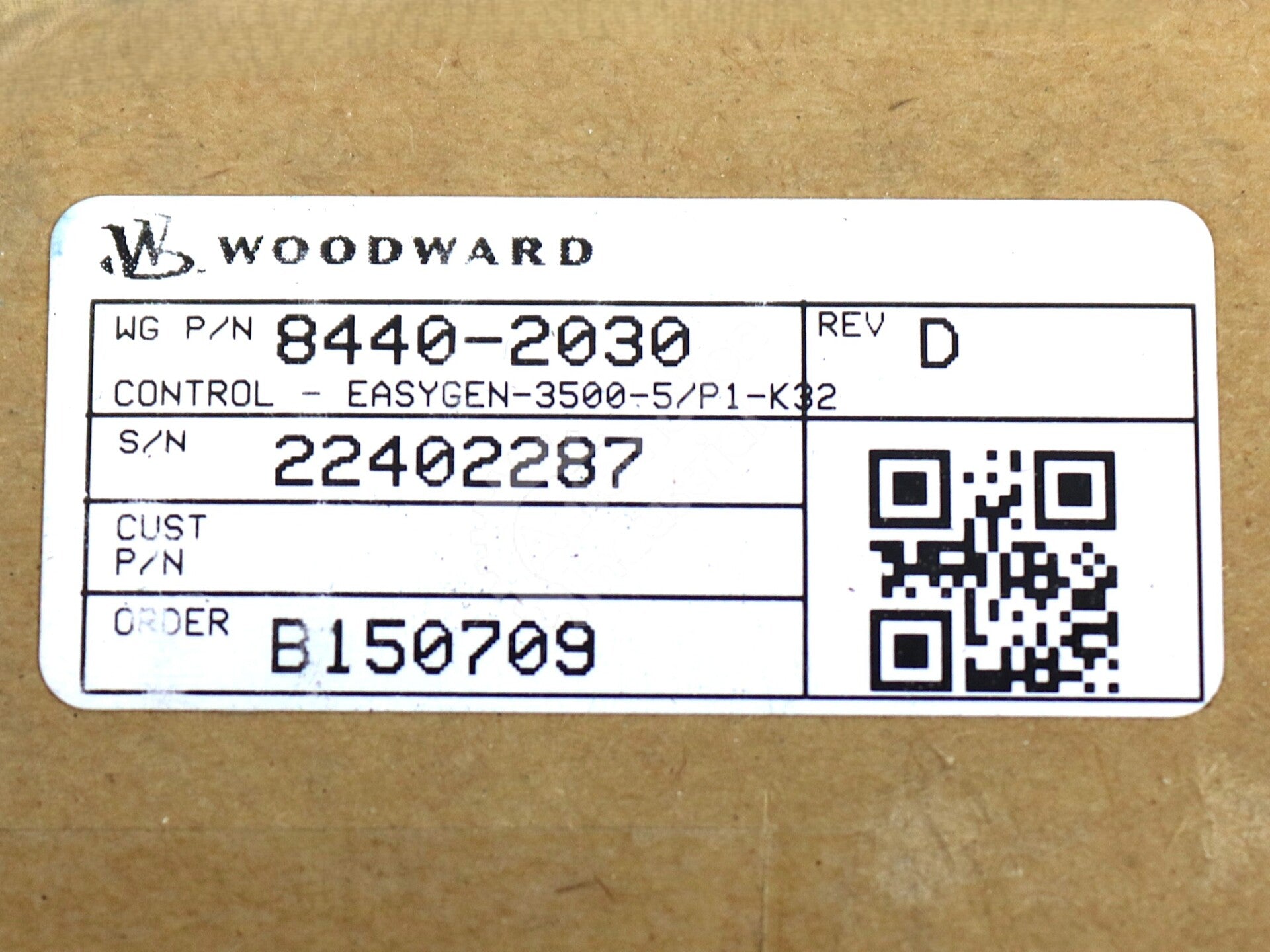 8440-2030 By Woodward EASYGEN-3500-5 I/O Operator Interface NSFP