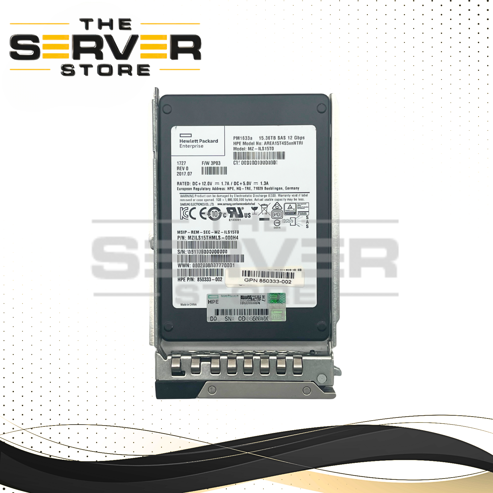15.36TB Samsung PM1633a 12Gbps SAS SSD MZ-ILS15T0 for Dell PowerEdge R640/R740