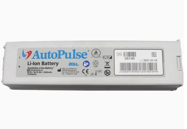 8700-0752-01 Battery for Zoll AutoPulse Automated CPR System Lithium 90.75Wh