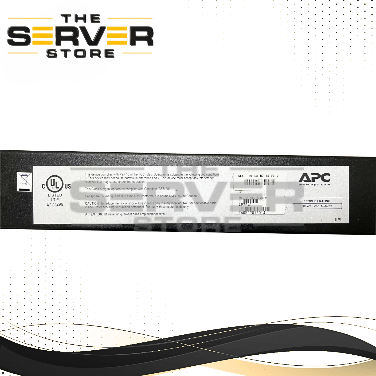 APC Switched PDU 30A 200/208V 21-C13 Female & 3-C19 Female Rack PDU AP7941