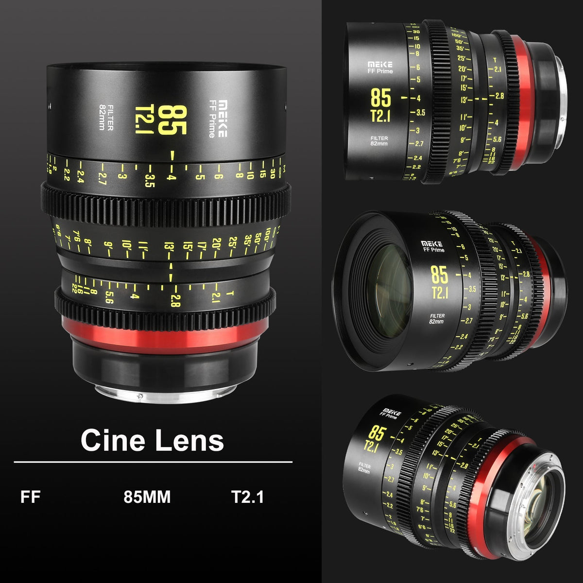 Meike Cinema Full Frame Cinema Prime 85mm T2.1 Lens (Canon RF Mount)