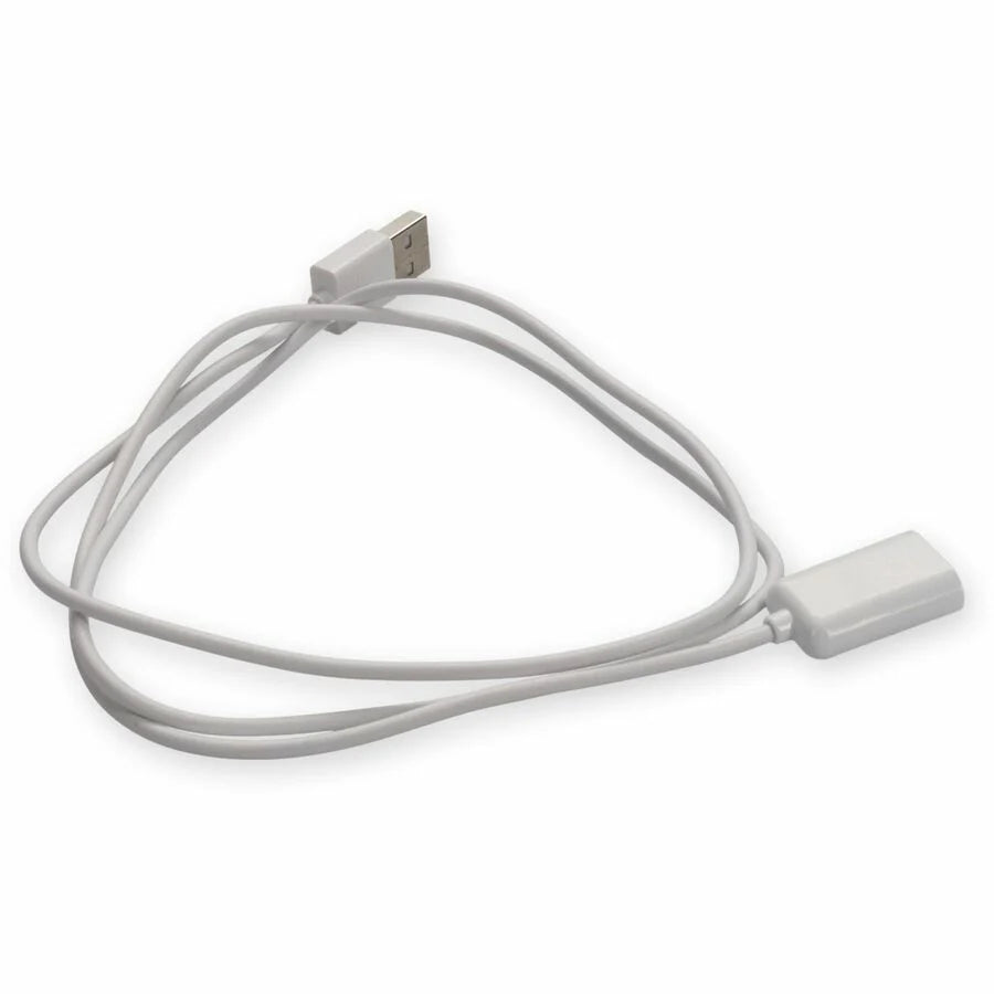 AddOn 2m USB A 2.0 Male to USB B 2.0 Female White Cable