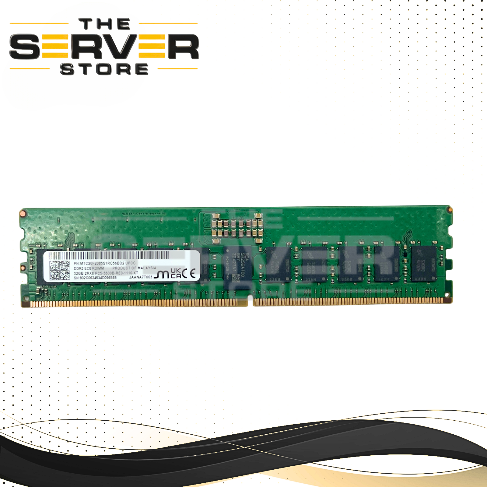 Micron 32GB 2Rx8 DDR5-5600 PC5-44800 ECC Registered Memory MTC20F2085S1RC56BD2