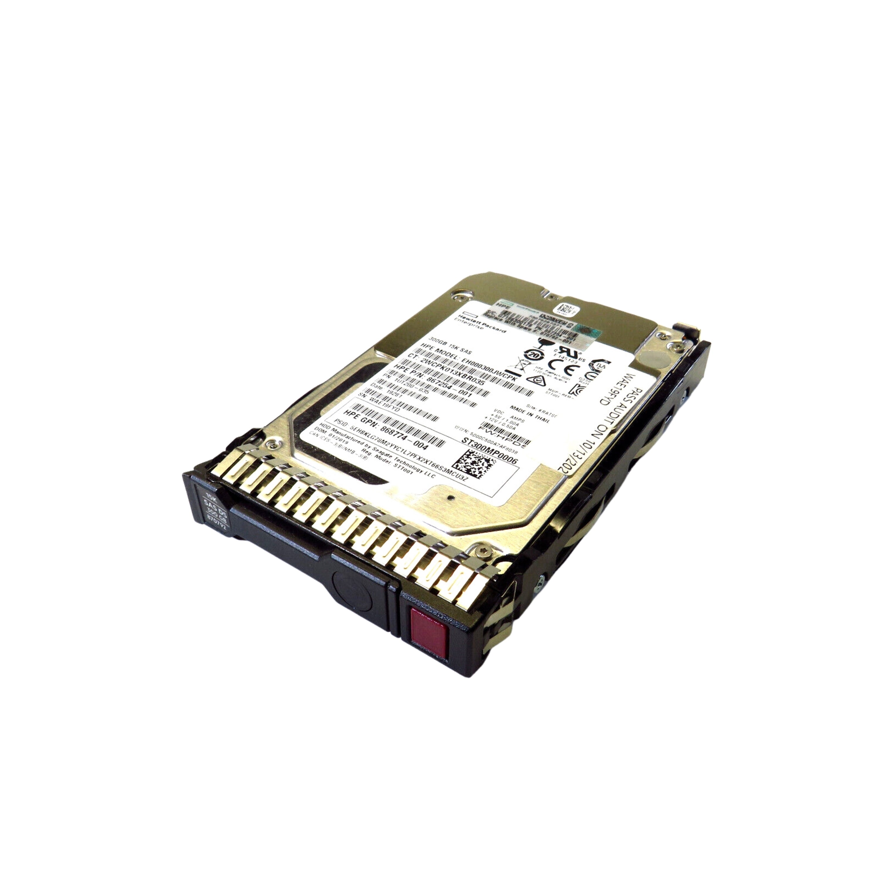 HP 870792-001 2.5" 300GB 15000RPM SAS 12Gb/s Hard Disk Drive (HDD), Silver (Refurbished)