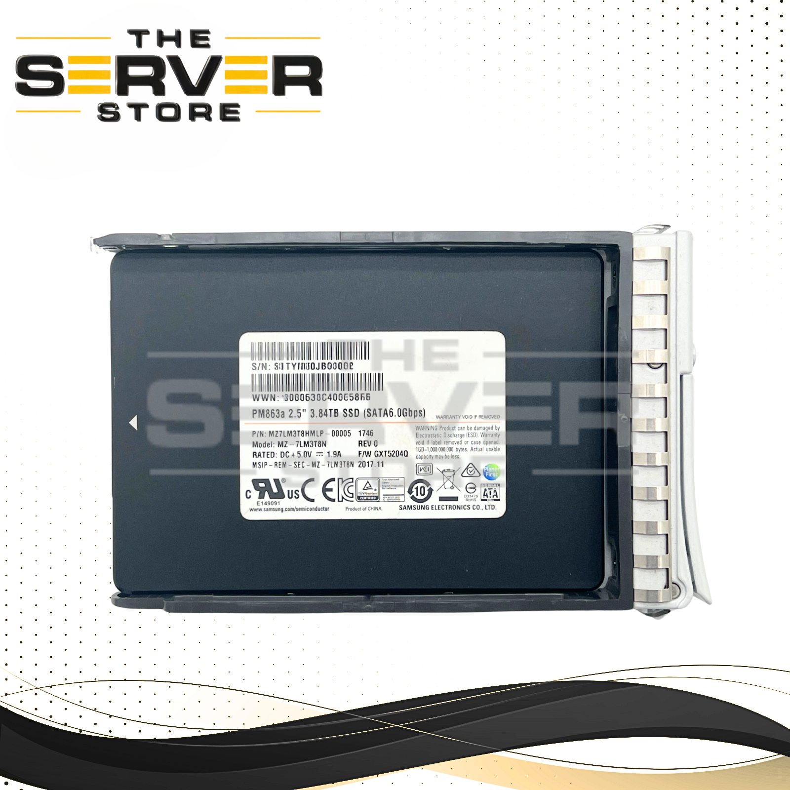 Samsung 3.84TB SATA 6G RI SFF 2.5" SSD PM863a MZ-7LM3T8N MZ7LM3T8HMLP for Cisco UCS C-Series Server