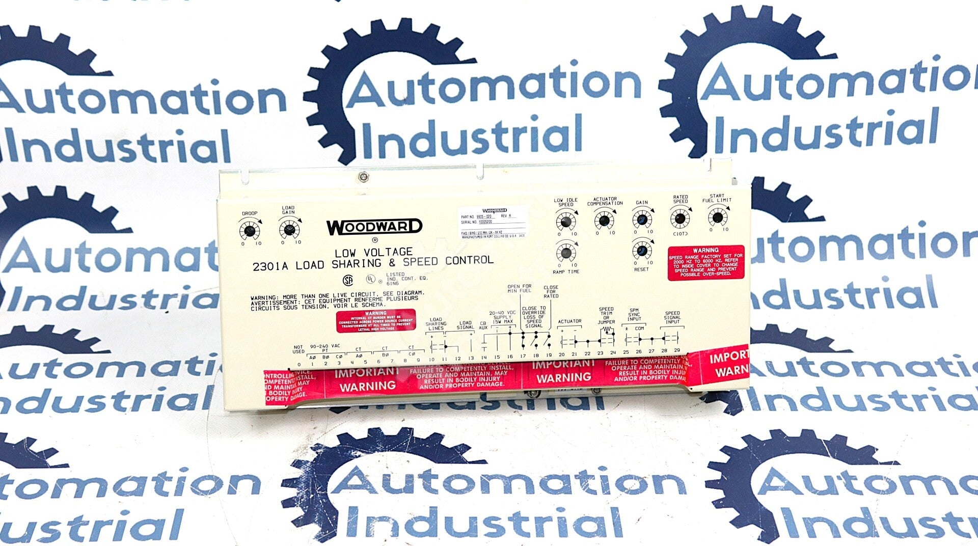 9905-020 By Woodward 20-40VDC 2301A Load Sharing & Speed Control Module NSNB