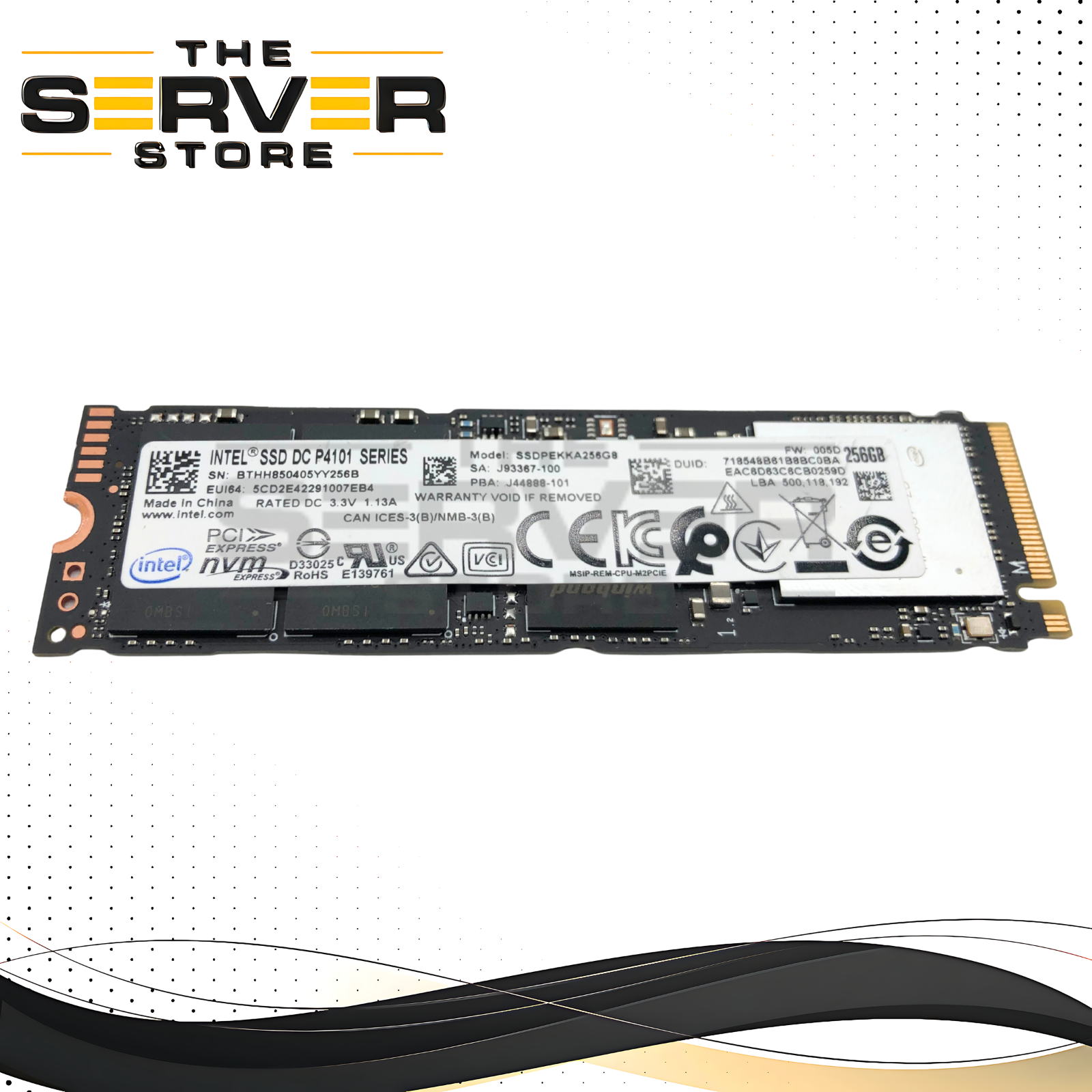 Intel 256GB NVMe 2280 M.2 SED PCIe G3 x4 SSD DC P4101 J93367-100 SSDPEKKA256G8