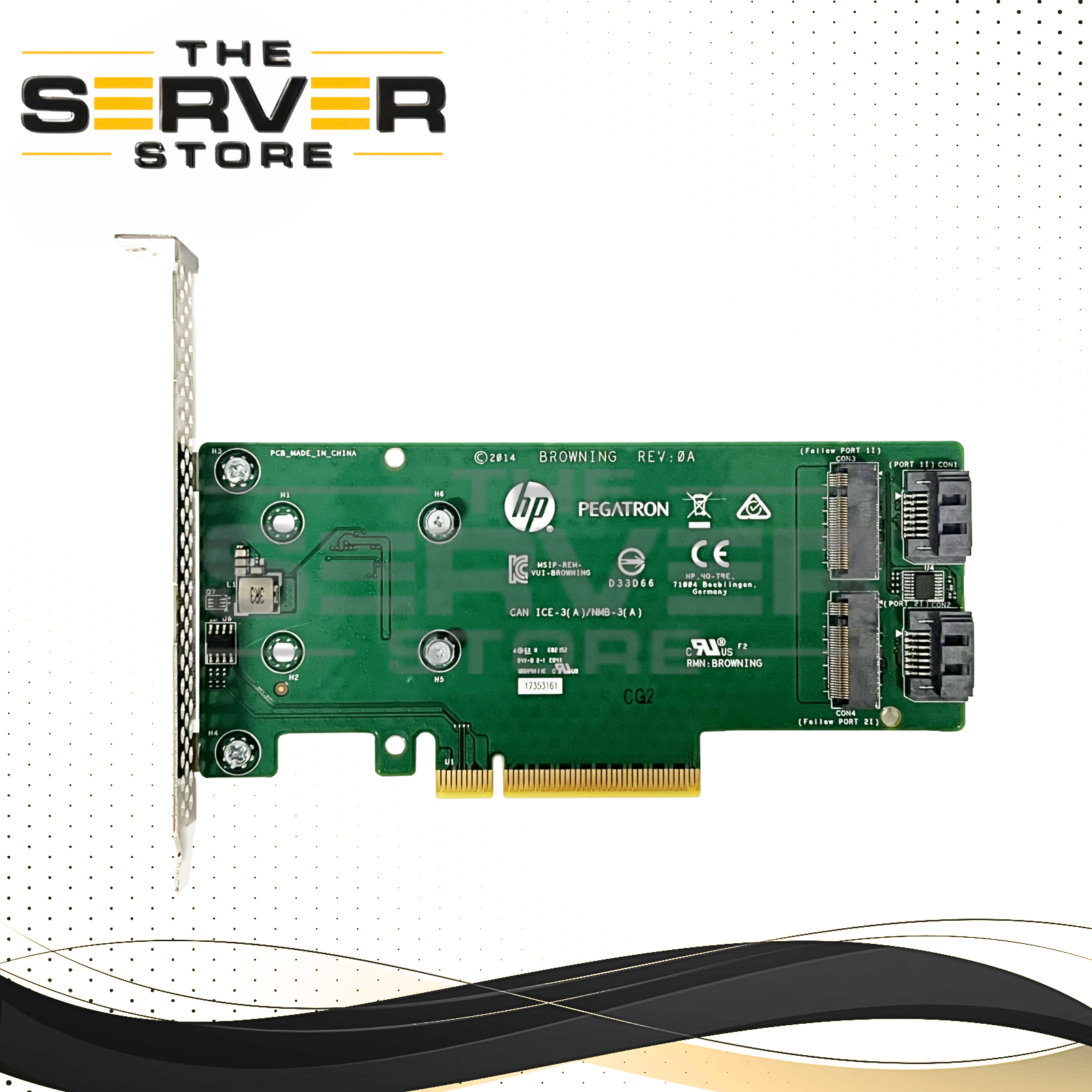 HPE SATA M.2 ML/DL Dual Drive PCIe Riser Card (Card ONLY) 878783-B21