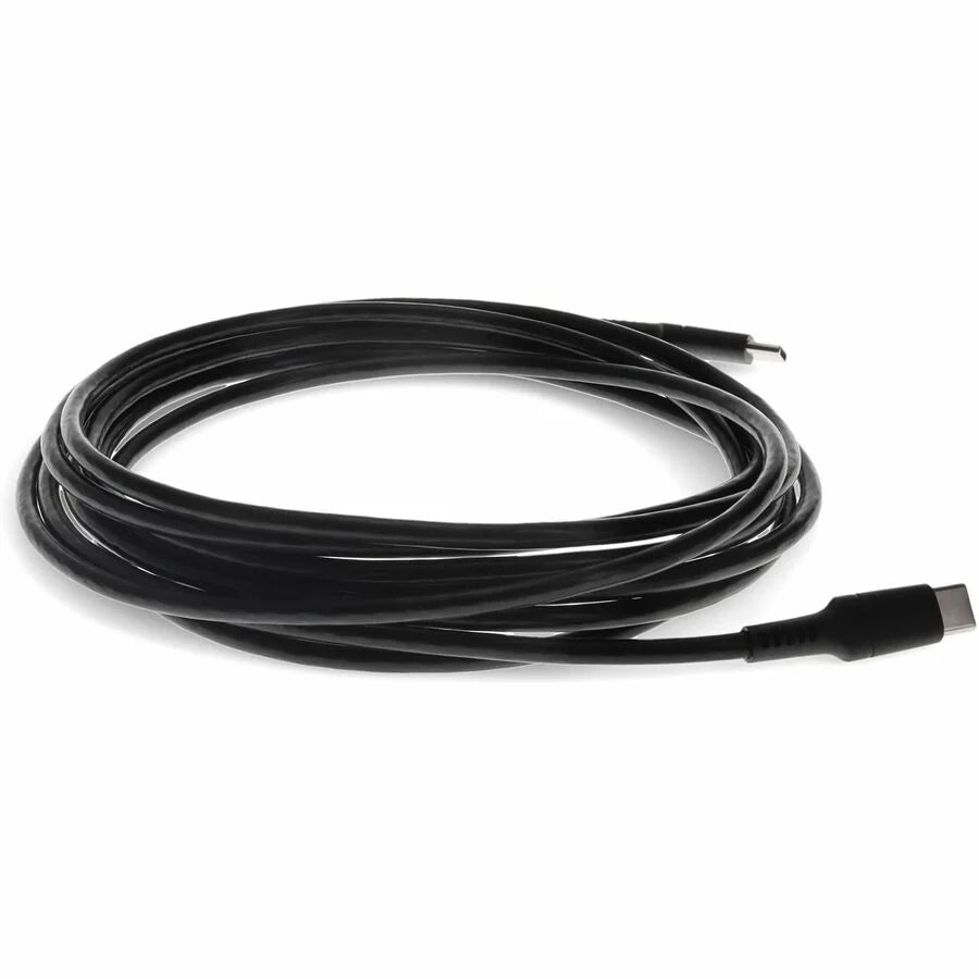 AddOn 2.0m (6.6ft) USB C Male to USB C Male USB 2.0 Sync and Charge Black Cable