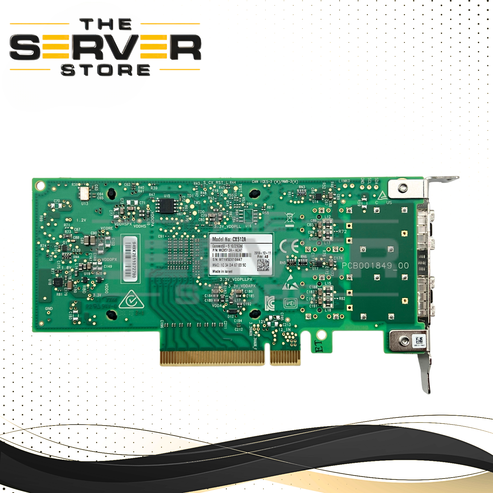 Mellanox ConnectX-5 25GBE Dual Port SFP28 PCIe Network Adapter MCX512A-ACAT