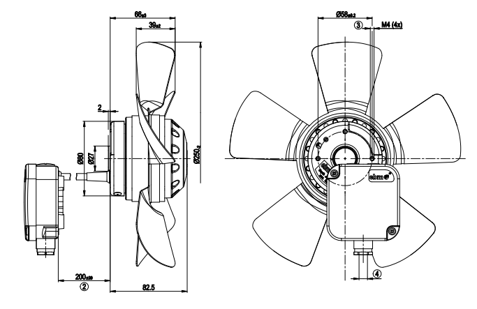A2D250-AA06-84 Ebmpapst AC AXIAL FAN 380V
