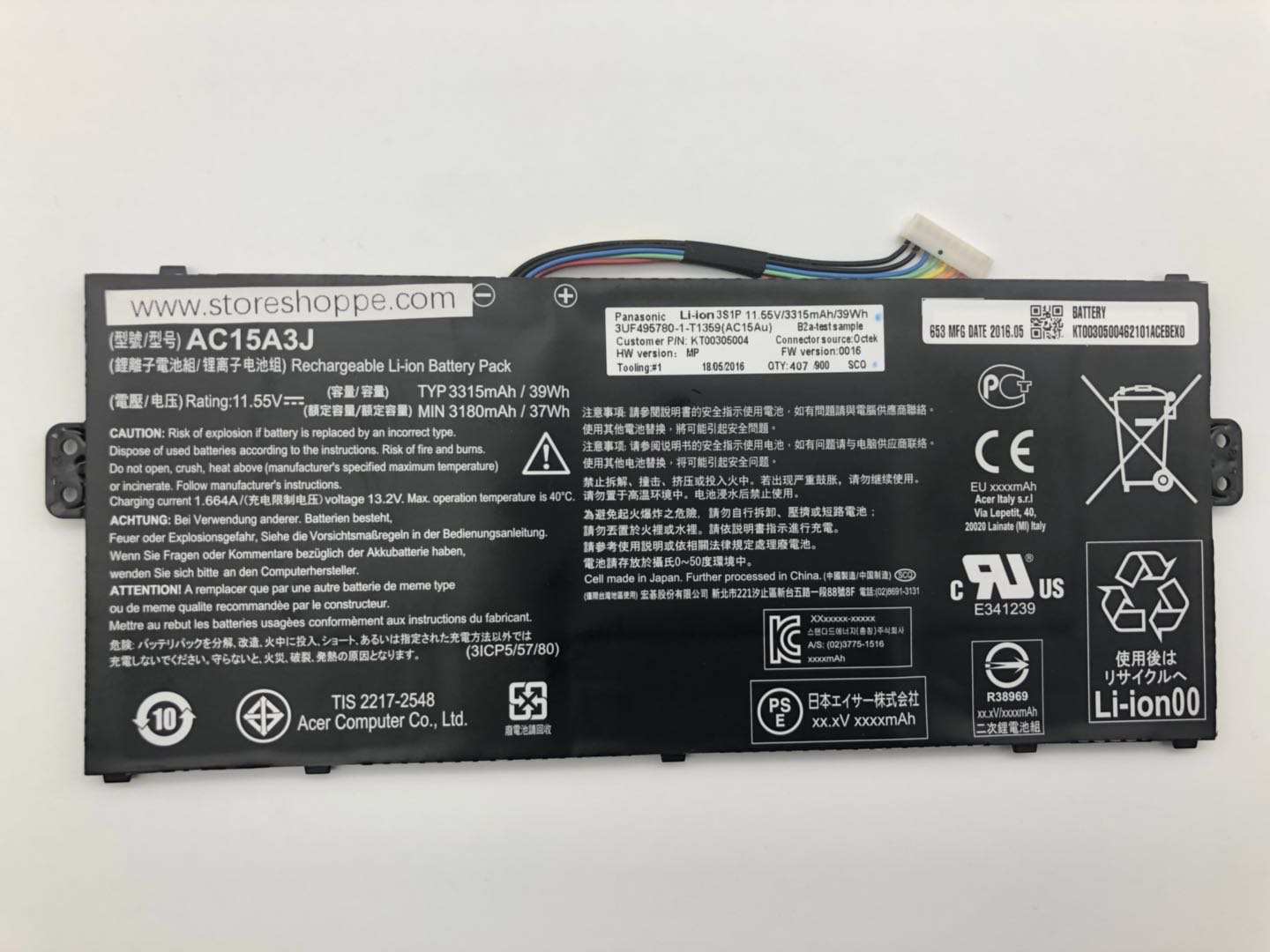 AC15A3J AC15A8J battery for Acer Chromebook R11 CB5-132T CB3-131