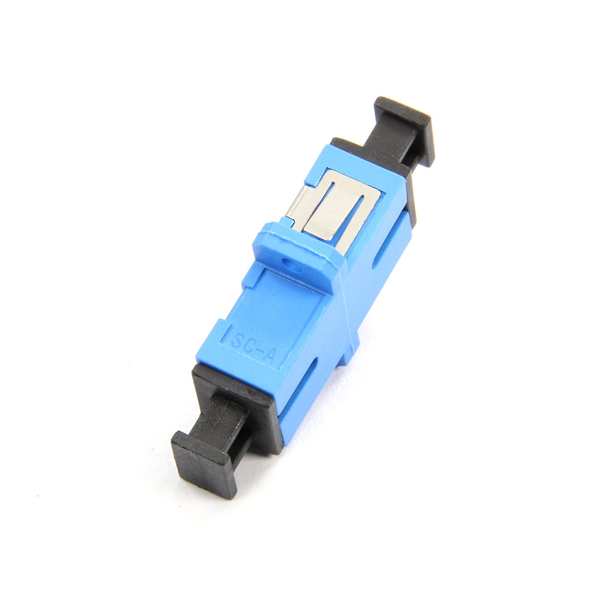 Fiber Optic Adapter, Full-Flange Mount, Metal Sleeve, Blue, SC, Single-mode (OS2)