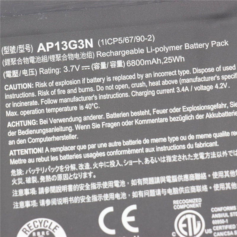 AP13G3N 25Wh Battery For Acer Iconia W3-810 8' Series Tablet