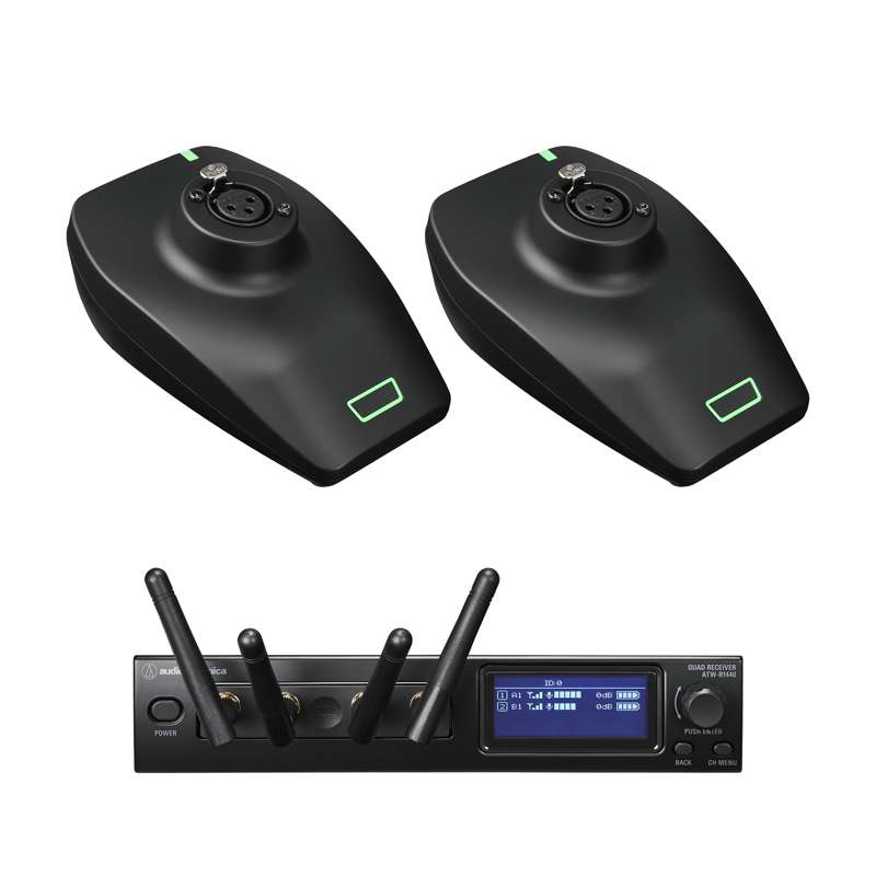 Audio Technica System 20 PRO Dual Desk Stand Transmitter Wireless System (ATW‑1427)