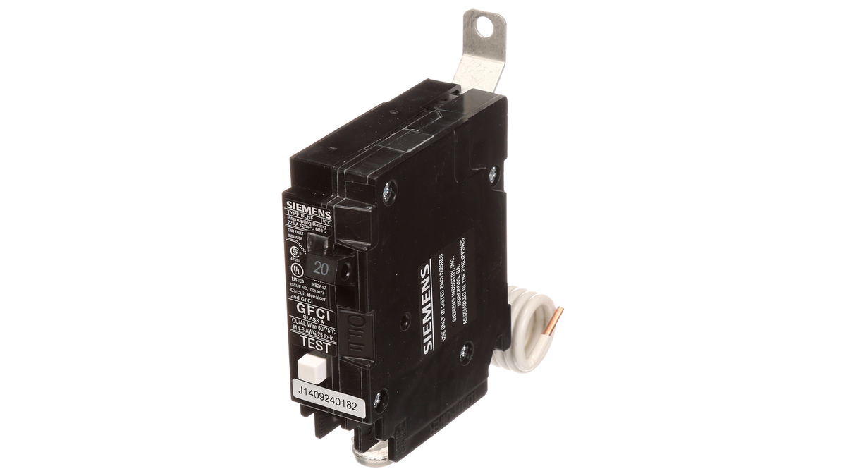 BF120H | Siemens 1-Pole 20A 120V Bolt-On Ground Fault Circuit Breaker