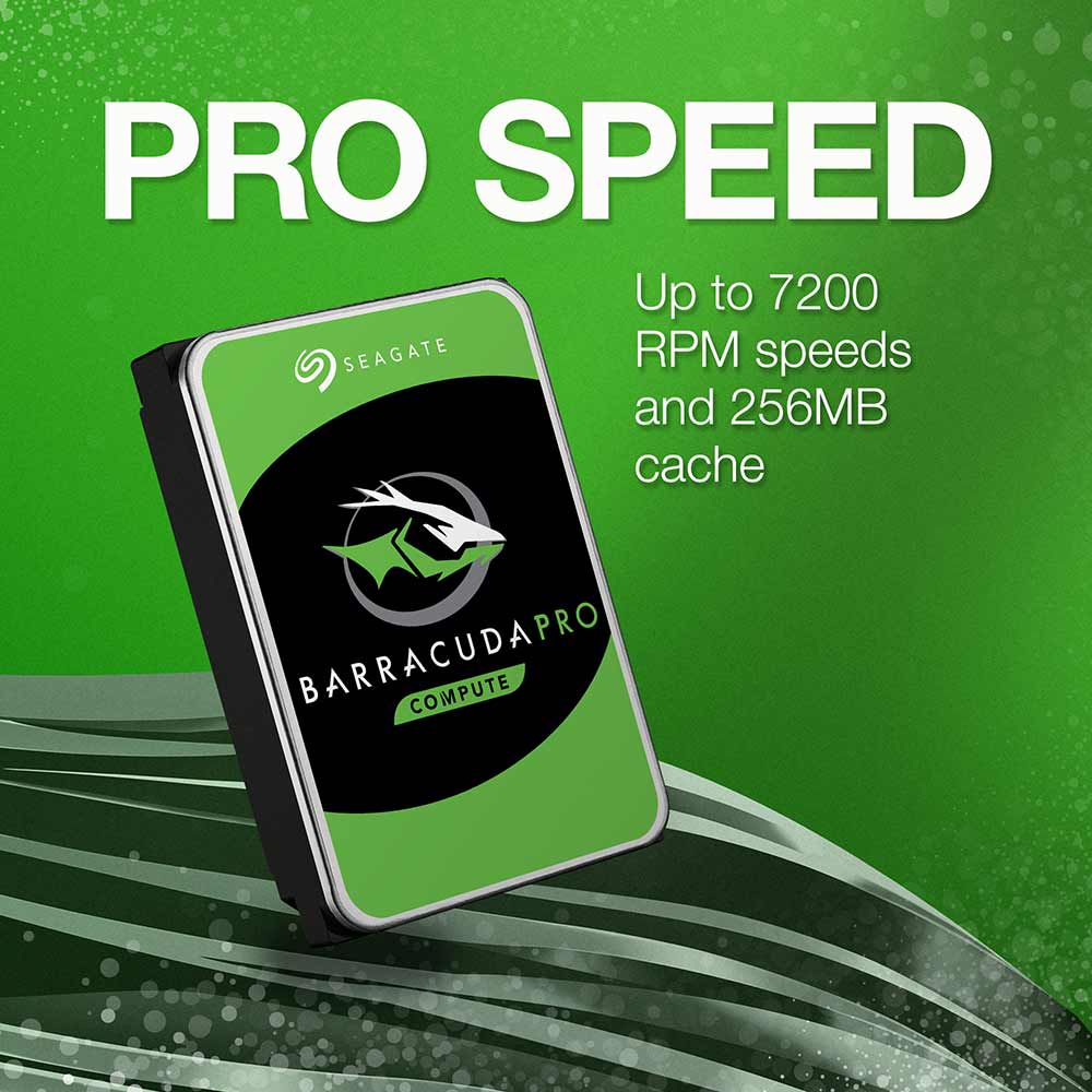 Seagate BarraCuda Pro ST14000DM001 14TB 7.2K RPM SATA 6Gb/s 512e 3.5in Hard Drive