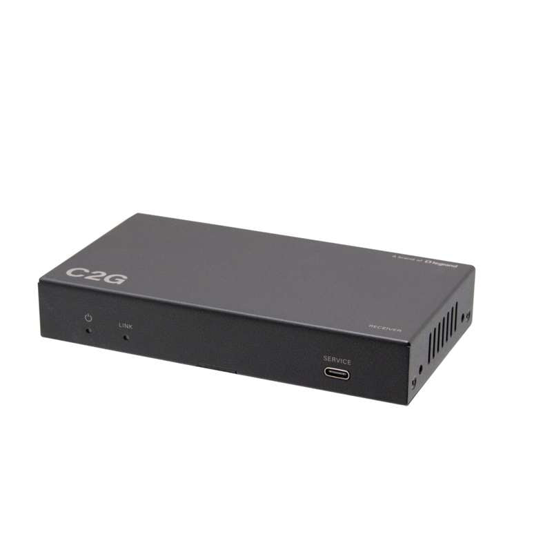 Cables To Go HDMI HDBaseT + USB-C Data and Video Over Cat Extender Wall Plate Transmitter to Box Receiver - 4K