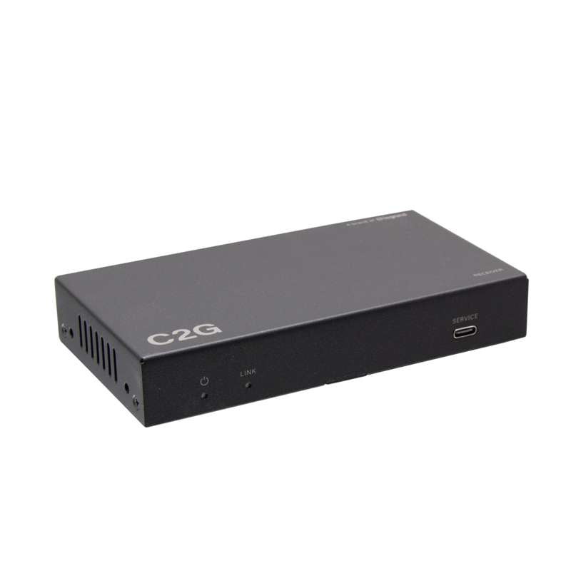 Cables To Go HDMI HDBaseT + USB-C Data and Video Over Cat Extender Wall Plate Transmitter to Box Receiver - 4K