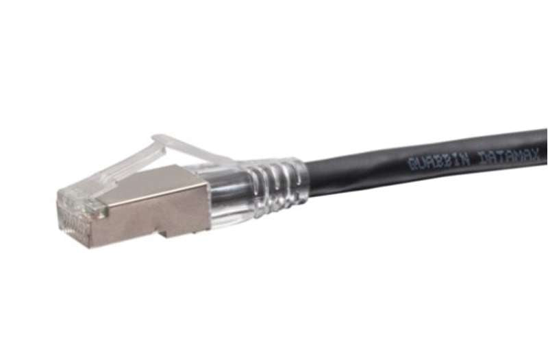 Cables To Go 14ft (4.3m) F-Series Cat6a Snagless Shielded (STP) Network Cable - Black, TAA Complaint