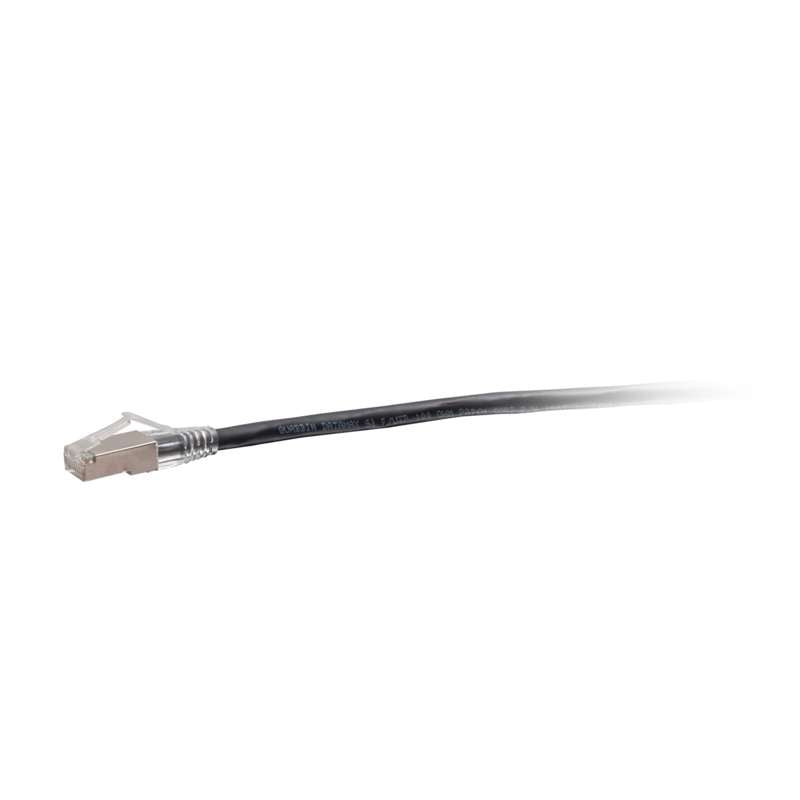 Cables To Go 25ft (7.6m) F-Series Cat6a Snagless Shielded (STP) Network Cable - Black, TAA Complaint