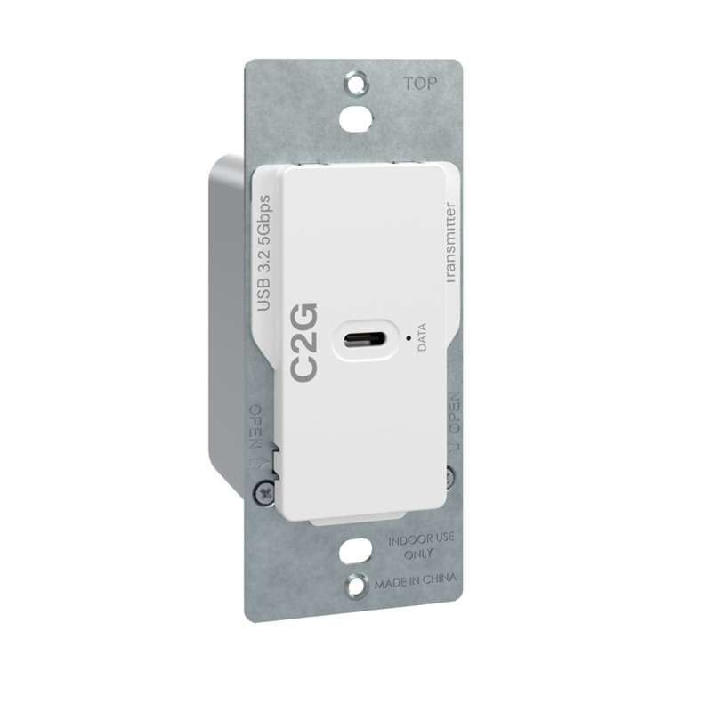 Cables To Go Superbooster 1-Port USB over Cat6a Wall Plate to 4-Port USB-Box Extender Kit - USB 3.2 Gen1 (5Gbps)
