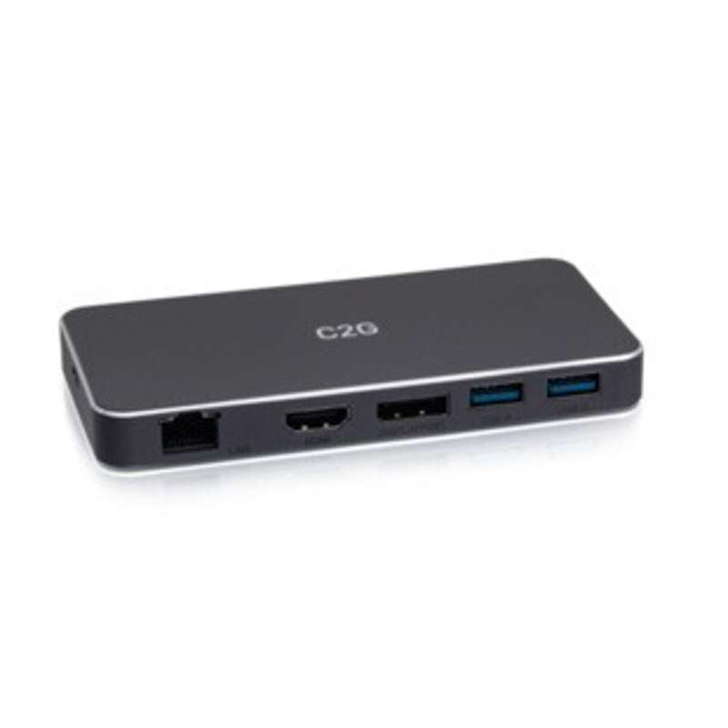 Cables To Go USB-C 7-in-1 Dual Display MST Docking Station with HDMI, DisplayPort, Ethernet, USB, and Power Delivery