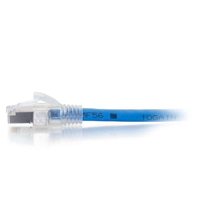 Cables To Go 35ft (10.7m) HDBaseT Certified Cat6a Cable with Discontinuous Shielding - Plenum CMP-Rated (TAA Compliant) - Blue