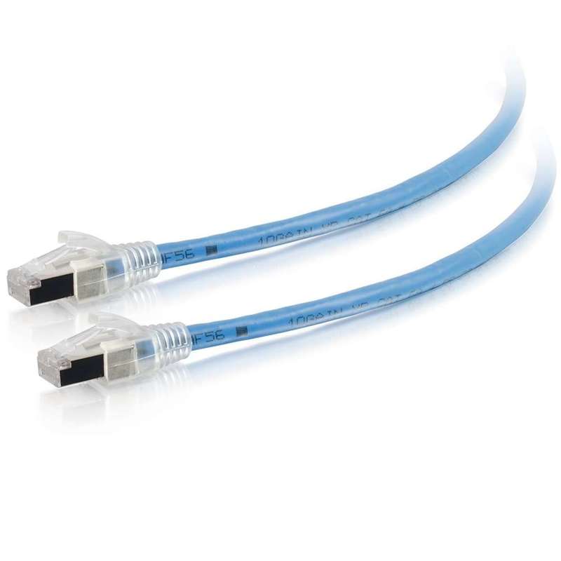 Cables To Go 35ft (10.7m) HDBaseT Certified Cat6a Cable with Discontinuous Shielding - Plenum CMP-Rated (TAA Compliant) - Blue
