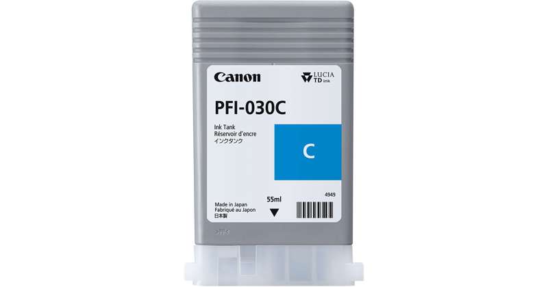 Canon PFI-030C - Pigment Cyan Ink Tank 55ml