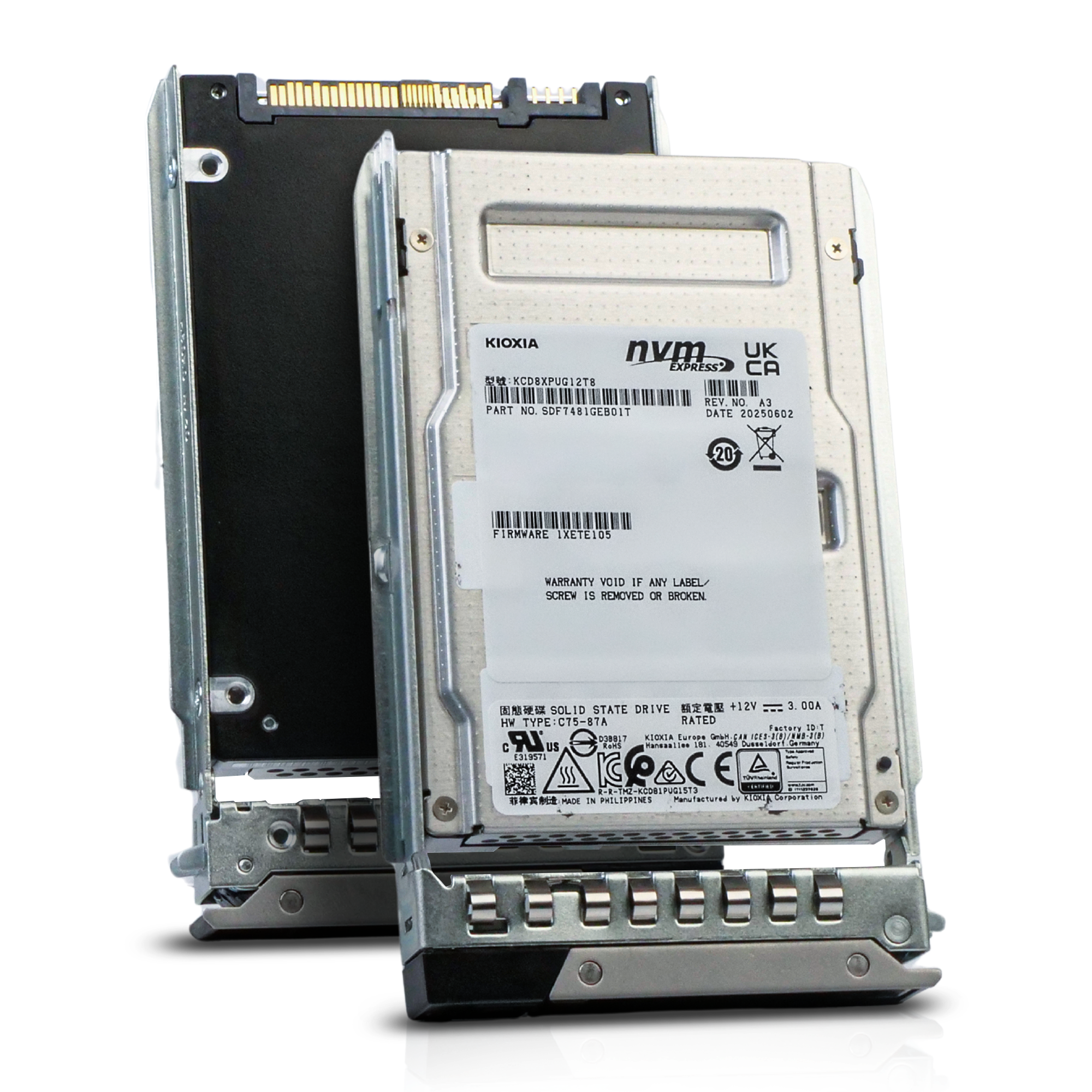 Kioxia CD8P-V KCD8XPUG12T8 12.8TB 3 DWPD PCIe Gen 5.0 x4 16GB/s 3D TLC U.3 NVMe 2.5in Mixed Use SSD in Dell G14 Tray - Comparable to 01VGG0
