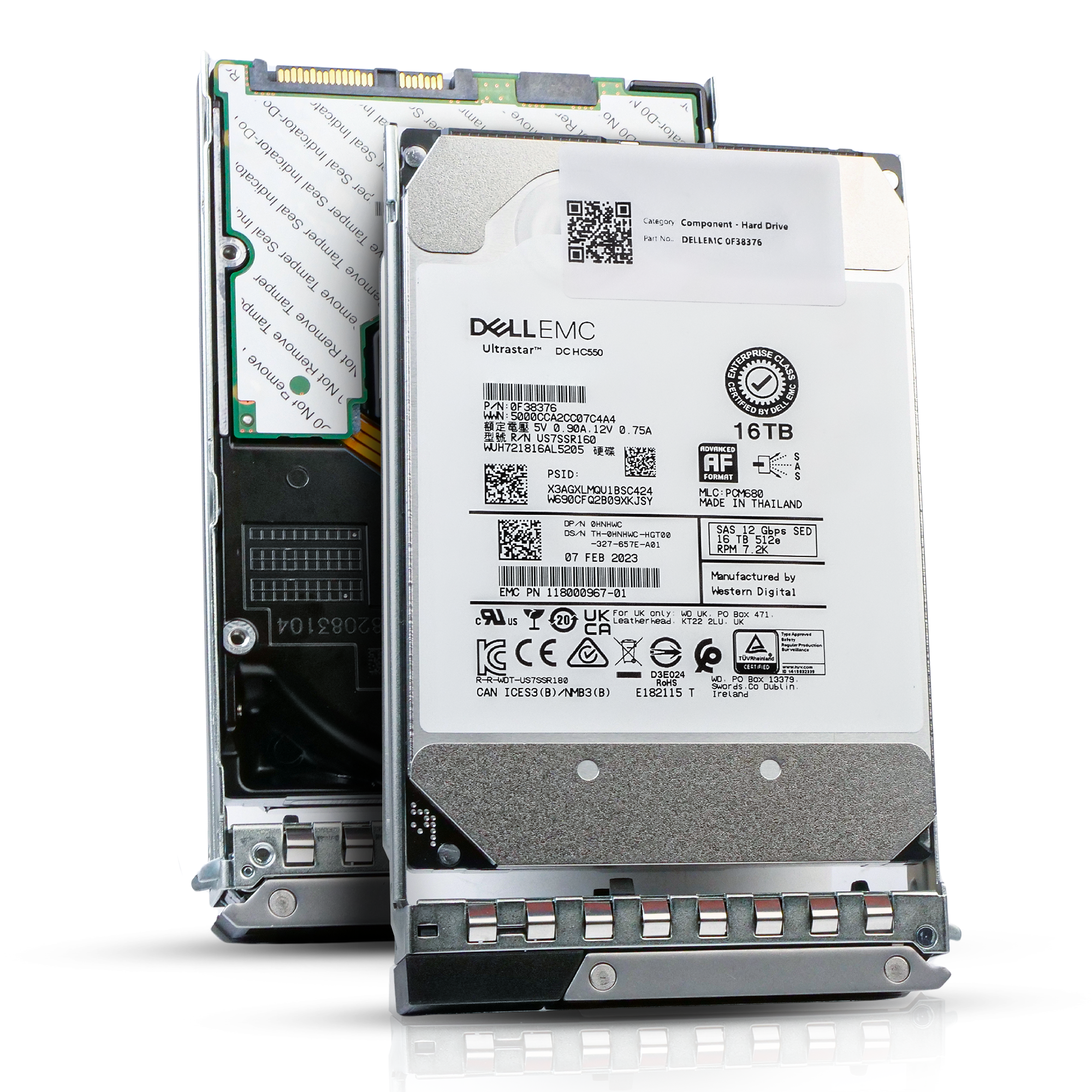 Dell G14 VF206 16TB 7.2K RPM SAS 12Gb/s 512e 3.5in Refurbished HDD