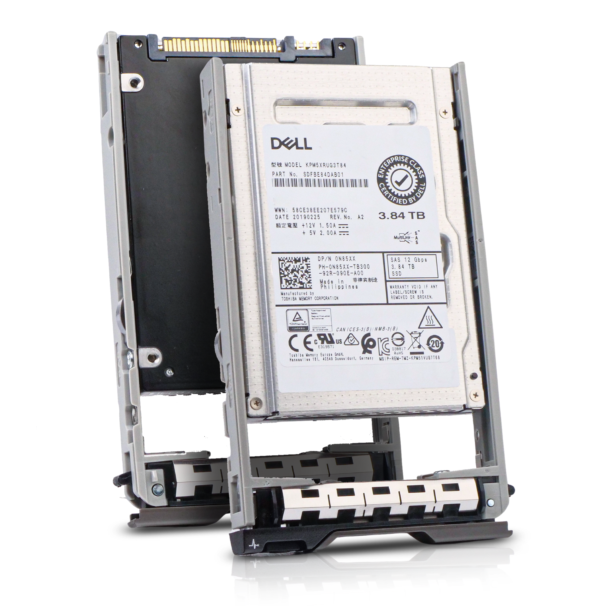 Dell G13 0628KG 3.84TB 1 DWPD SAS 12Gb/s Read Intensive 3D TLC 2.5in Refurbished SSD